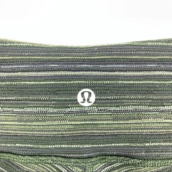 Lululemon Wunder Under green striped leggings - Picture 8 of 10